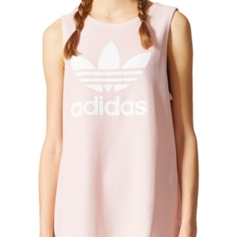 ✨NEW✨ Adidas Originals Blush Pink Trefoil Tank Top